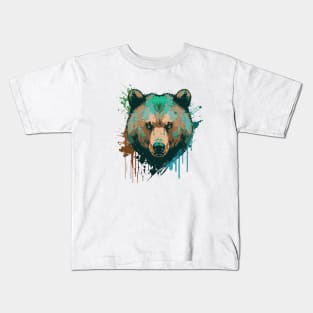 Graffiti Paint Grizzly Bear Creative Kids T-Shirt